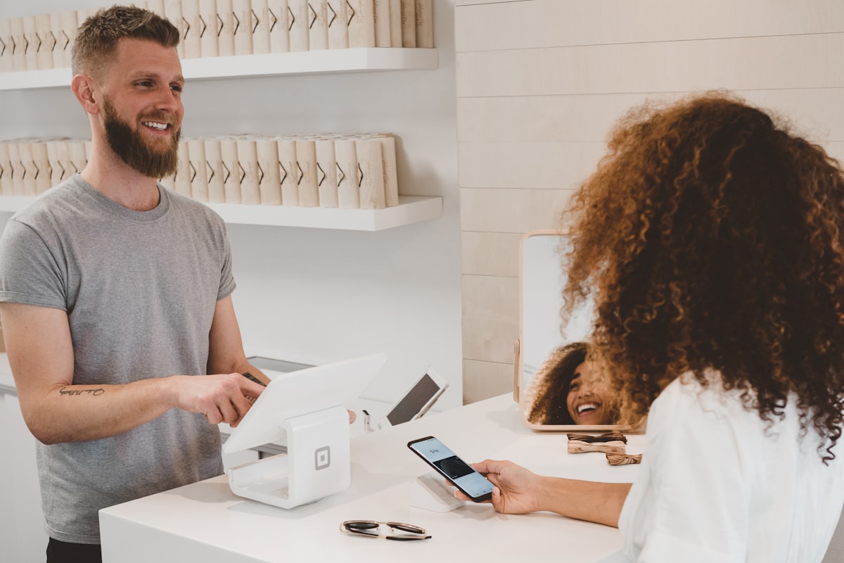 Person reviewing credit card statement